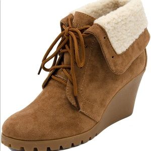 Nautica Bootie w/ Fold Over Sherpa Fur Collar